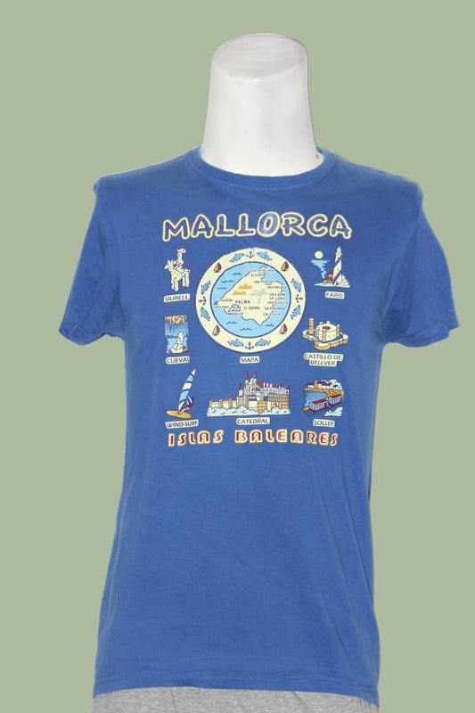 Roly Blue Printed T-Shirt