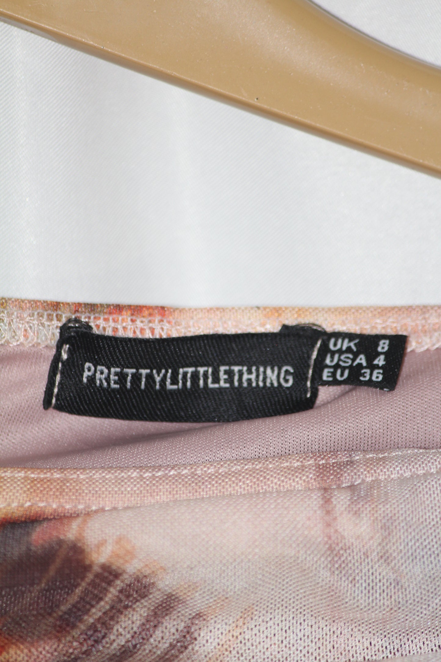 Pretty Little Things Peach, Orange & Brown Bodycon small