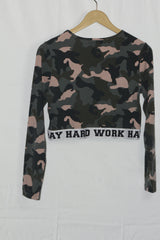 H&M Camouflage Crop Top - Medium