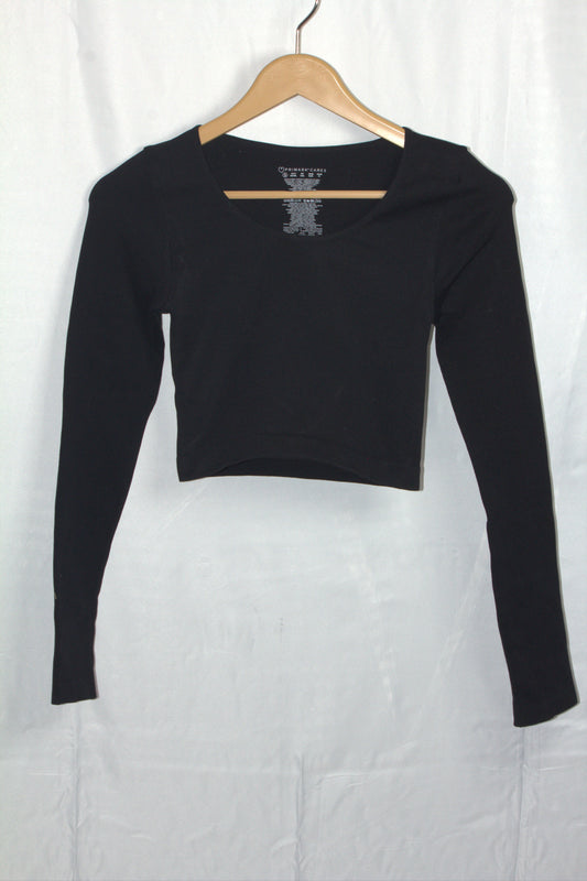 Primark Black Stretchable Crop Top - Small