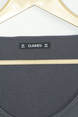 Dunnes Black Open Collar Crop Top - XS & Small
