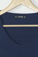 Dunnes Navy Blue Full Sleeve Crop Top - XS