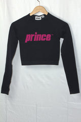 Primark Black "Prince" Crop Top - XS