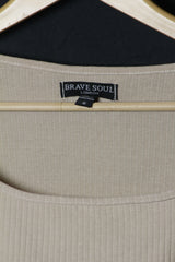 Brave Soul Cream Crop Top - Small