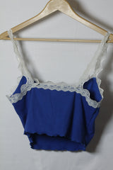 Shein Blue Sleeveless Crop Top - Small