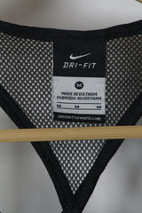 Dri-Fit Grey & Black Sporty Crop Top - Medium