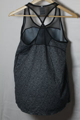 Dri-Fit Grey & Black Sporty Crop Top - Medium