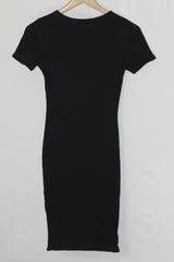 Primark Black Half-Sleeve Bodycon small