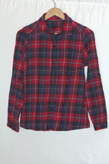 Cherry Plaid – Topshop Red Checkered Button Down Shirt