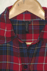 Vibrant Charm – Lindex Red Checkered Button Down Shirt