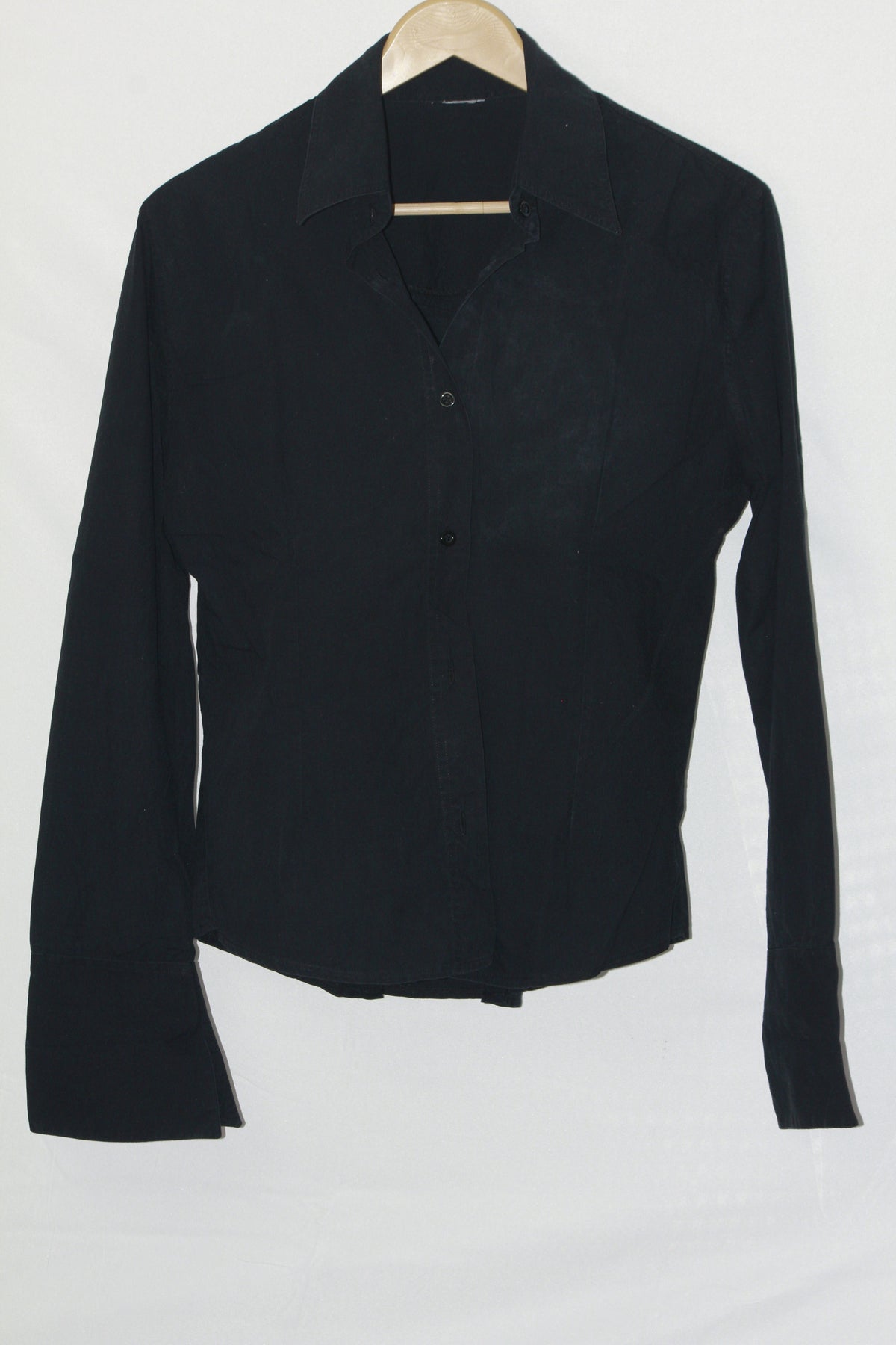 Noir Classic – Thriftyfy Black Button Down Shirt