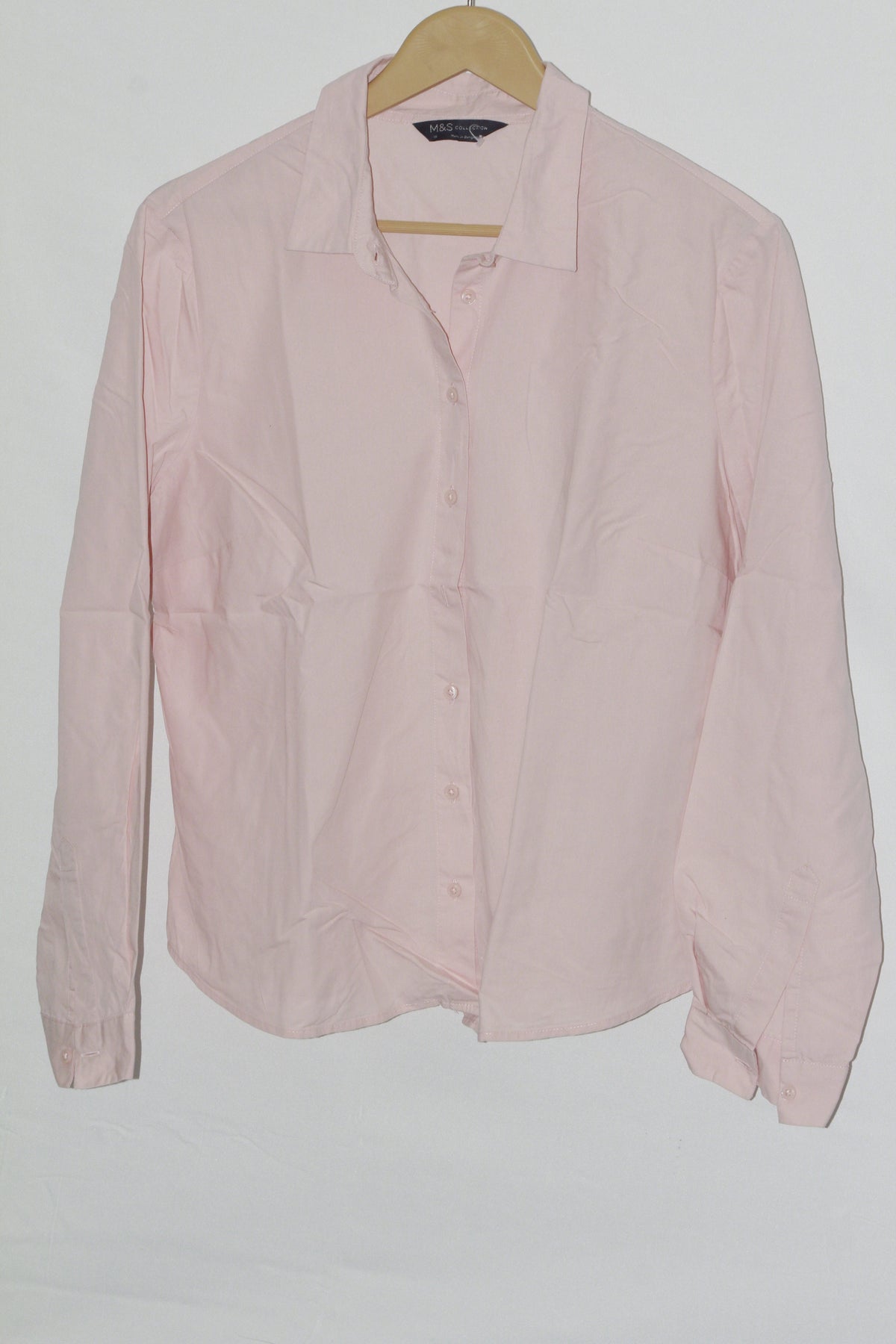 Blush Statement – M&S Pink Button Down Shirt