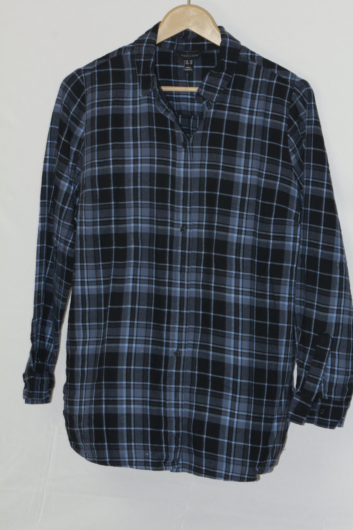 Midnight Checks – New Look Black & Blue Button Down Shirt