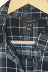 Midnight Checks – New Look Black & Blue Button Down Shirt