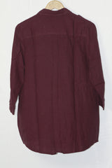 Maroon Minimalist – Tu Full Sleeve Button Down Shirt