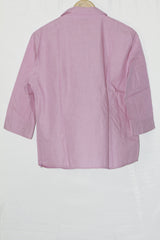 Pretty in Pink: Cotton Full-Sleeve Blouse-Large