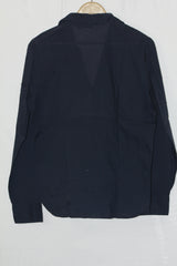 Classic Black: Cotton Full-Sleeve Blouse-Medium