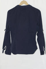 Royal Essence: Navy Blue Full-Sleeve Blouse-XL