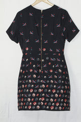 Oasis Black Floral Dress