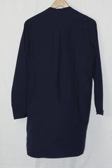 Urban Cool: Navy Blue Pocket Blouse-Medium