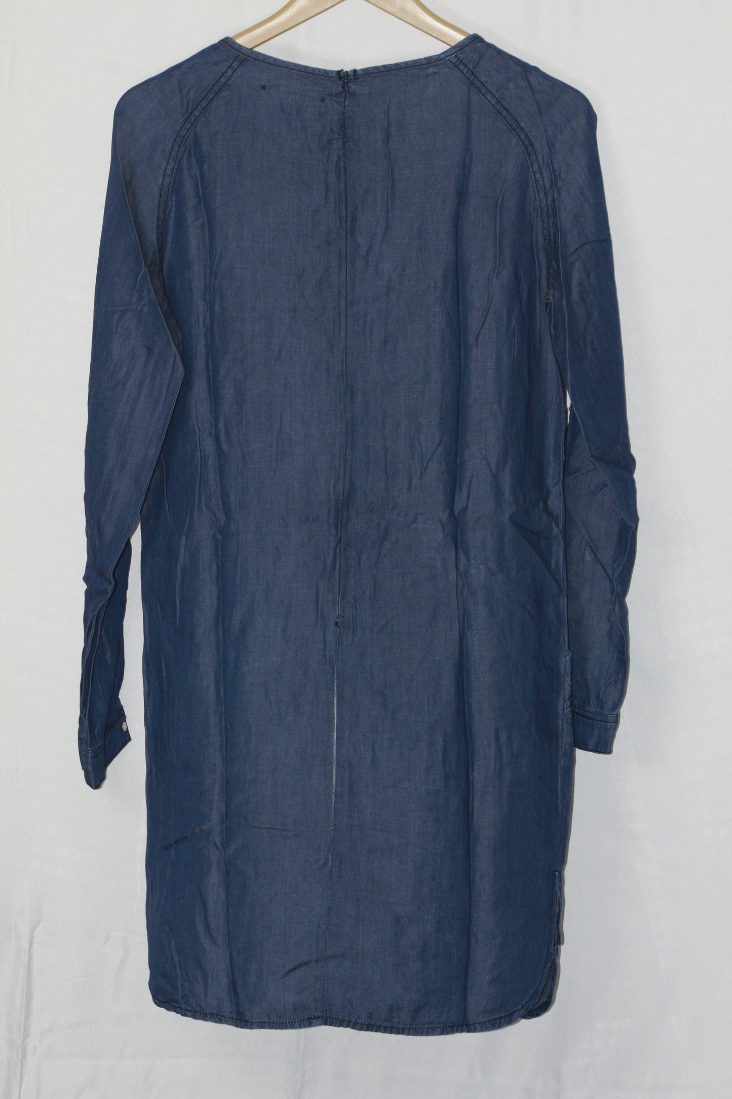 Dry Wash Blue Denim-Style Dress