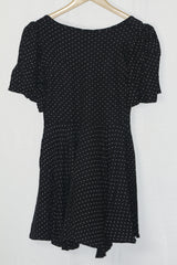 Next Black Polka Dot Half Sleeve Blouse - Medium