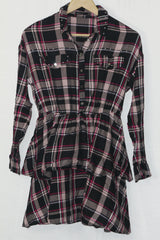 Chic Checks: Black & Fawn Frock-Style Dress-Small