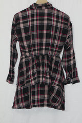 Chic Checks: Black & Fawn Frock-Style Dress-Small