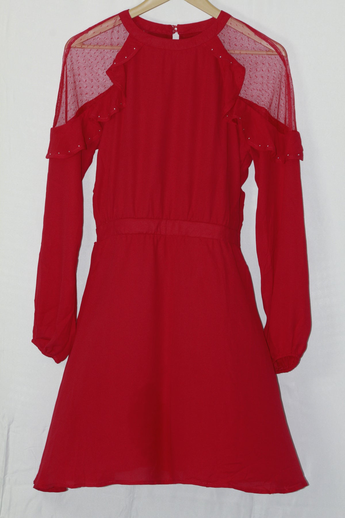 Mohito Red Dress with Net Sleeves