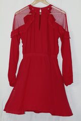 Mohito Red Dress with Net Sleeves