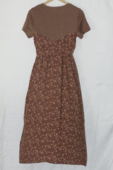 Thriftyfy Brown Floral Dress