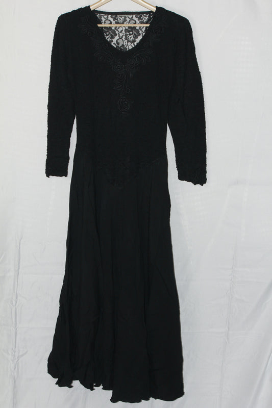 Thriftyfy Black Full-Sleeve Dress