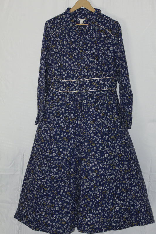 Monsoon Blue Floral Button-Down Dress