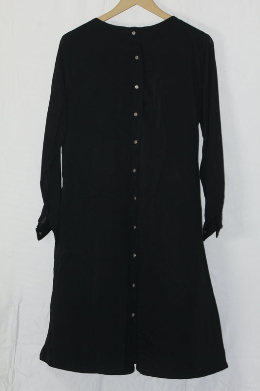 Thriftyfy Black Button-Down Dress