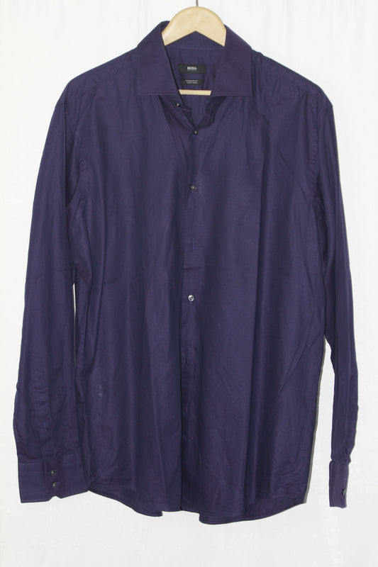 Boss Purple Full Sleeve Button-Down Shirt