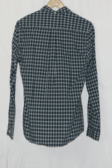 Barbour Blue & White Checkered Button-Down Shirt