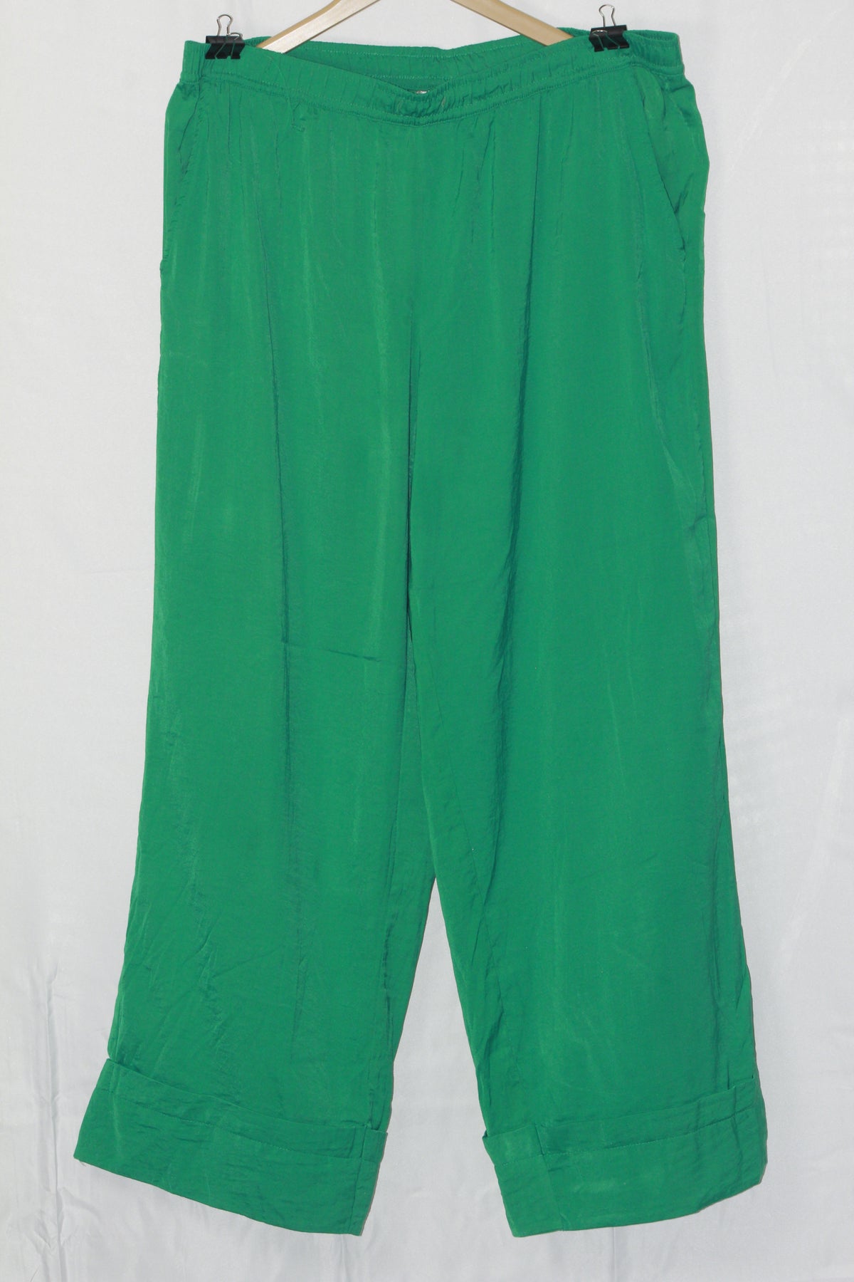 Primark Green Stretch Palazzo Pant (Large)