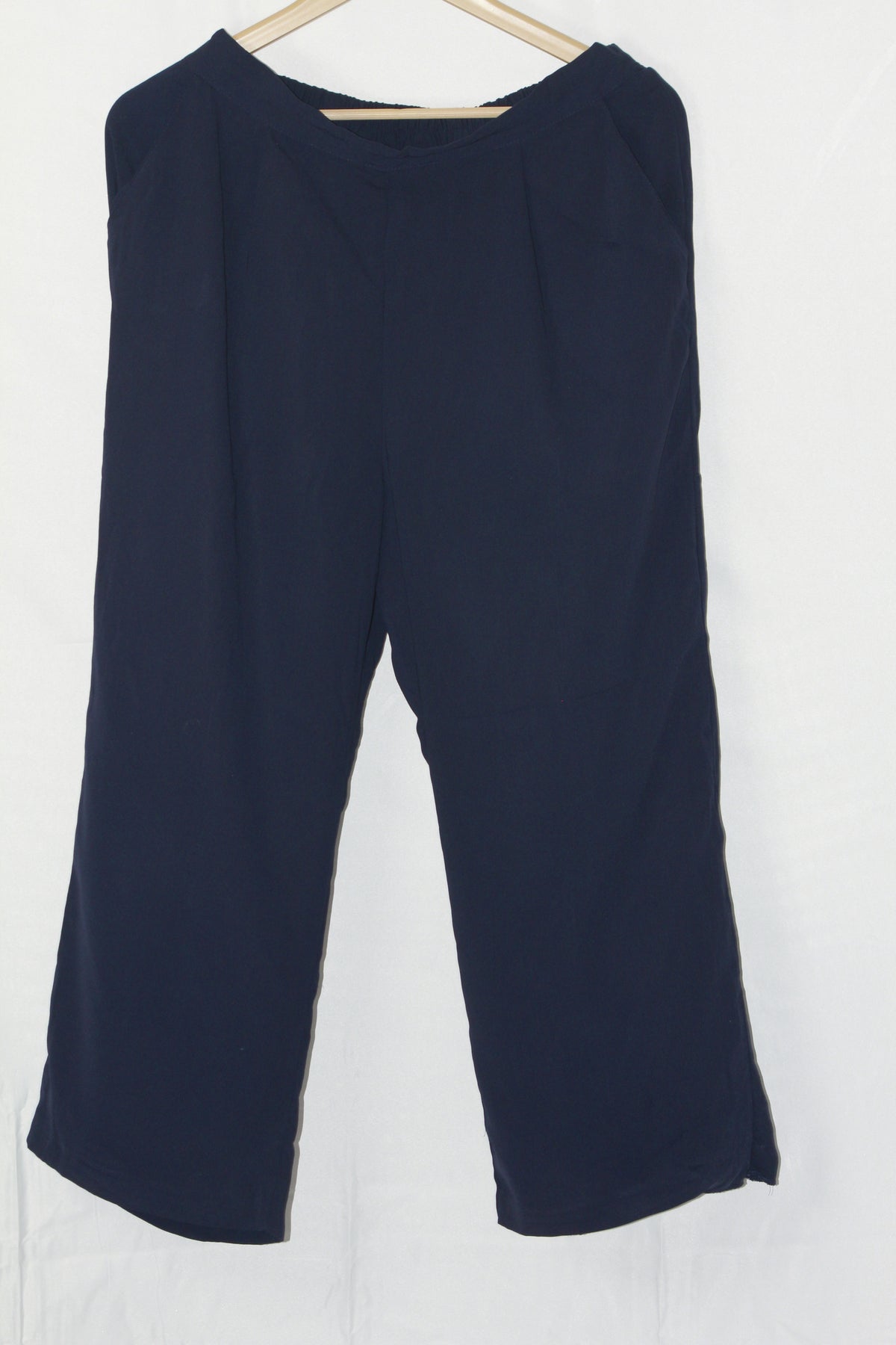 Wallis Navy Blue Palazzo Pant (Medium)