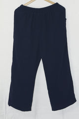 Wallis Navy Blue Palazzo Pant (Medium)