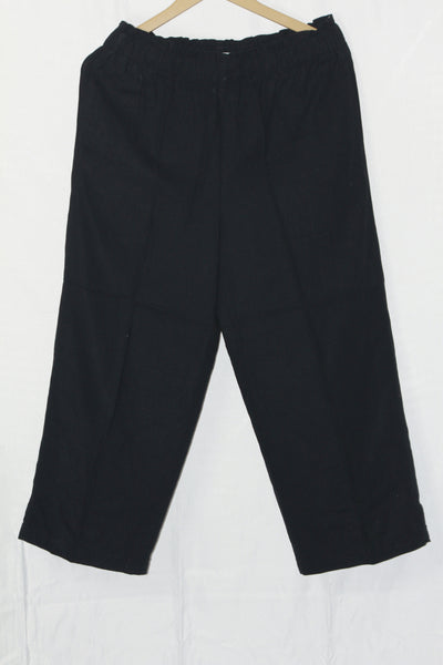 Papaya Black Stretch Palazzo Pant (Small)