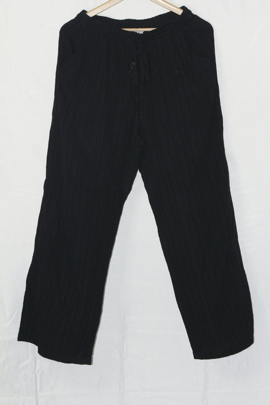 Primark Black Stretch Palazzo Pant (Medium)