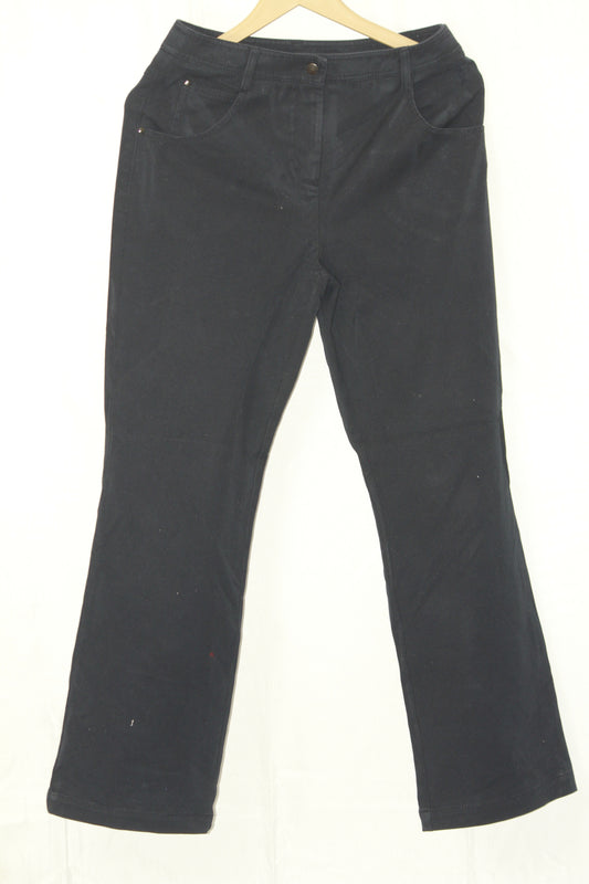 Viyella Classic Black Bell Bottom Pants