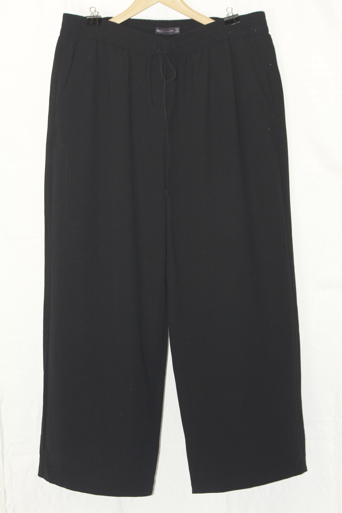 M&S Black Simple Palazzo Pant (Large)