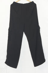 F&F Black 6-Pocket Palazzo Pant (Medium)