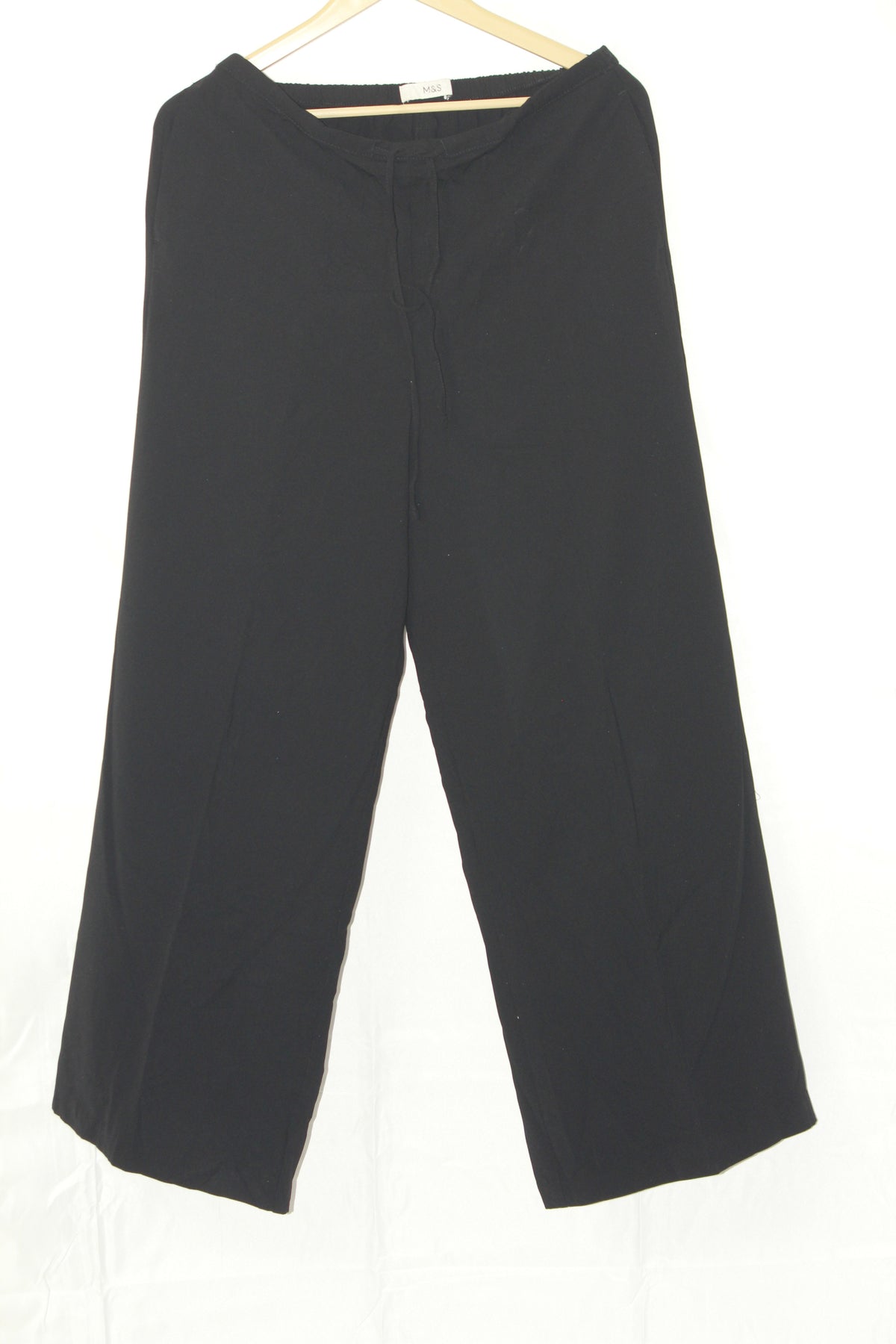 M&S Black Simple Palazzo Pant (Medium)