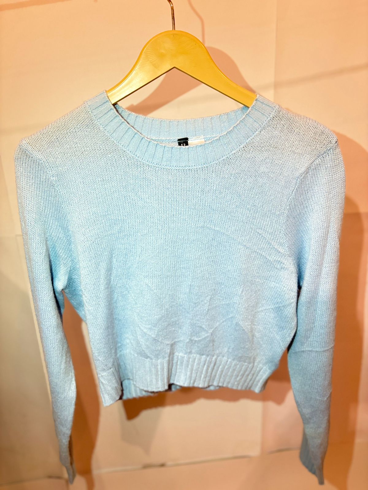 H&M Blue Winter Crop Top