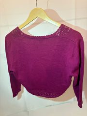 H&M Buttoned Maroon Crop Top