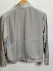 Grey Luxe Utility Zipper Jacket