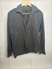 Jack & Jones Black Cargo Style Button Down Shirt