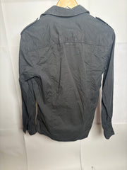 Jack & Jones Black Cargo Style Button Down Shirt